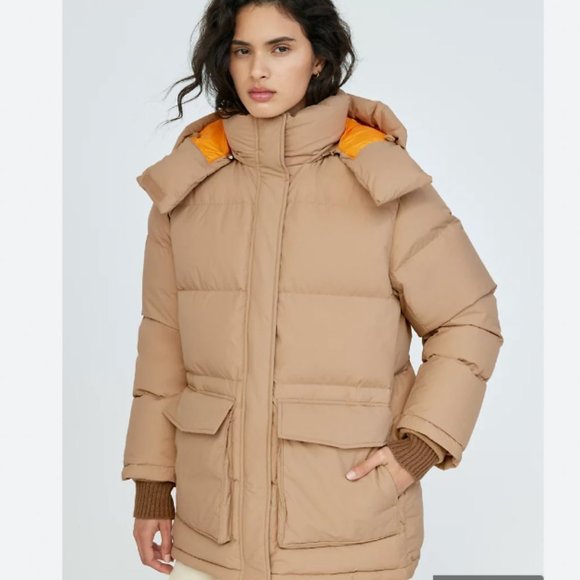 ❌SOLD ❌Aritzia Wilfred Free Archive Parka Hooded, quilted down parka black - Picture 3 of 16